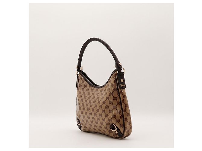 Borsa a tracolla Gucci in tela monogramma Marrone - vista 4