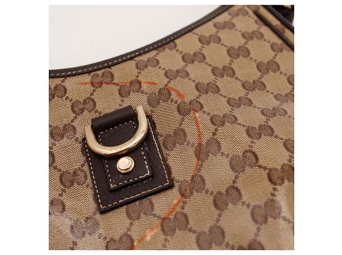 Borsa a tracolla Gucci in tela monogramma Marrone - vista 7