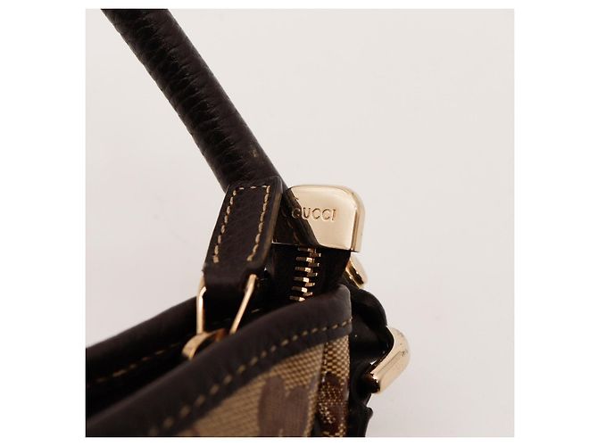 Borsa a tracolla Gucci in tela monogramma Marrone - vista 9