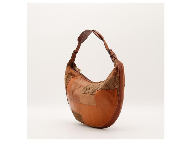 Borsa Hobo Patchwork Christian Dior Marrone - vista 2