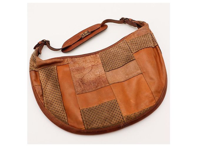 Borsa Hobo Patchwork Christian Dior Marrone - vista 6