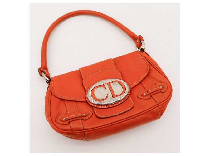 Borsa a tracolla Christian Dior CD Logo Arancione - vista 6