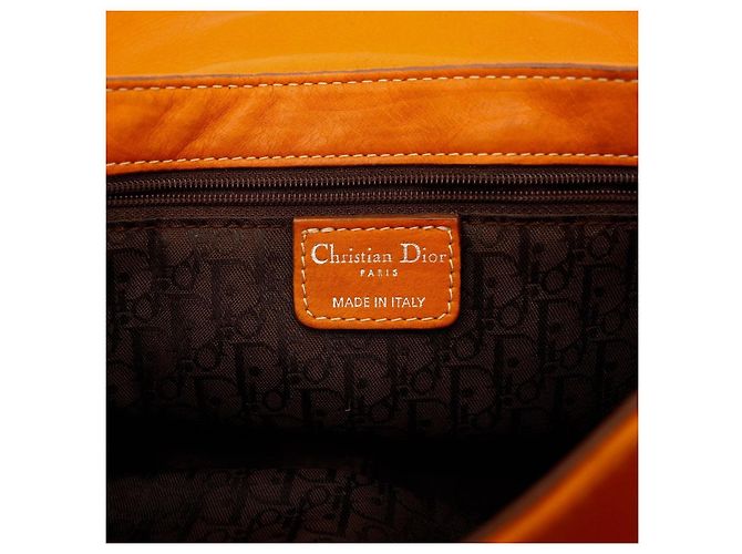 Borsa a tracolla Christian Dior CD Logo Arancione - vista 7