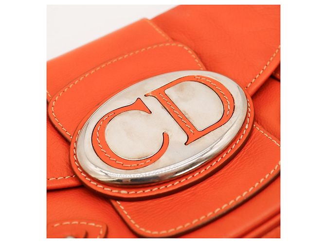 Borsa a tracolla Christian Dior CD Logo Arancione - vista 8