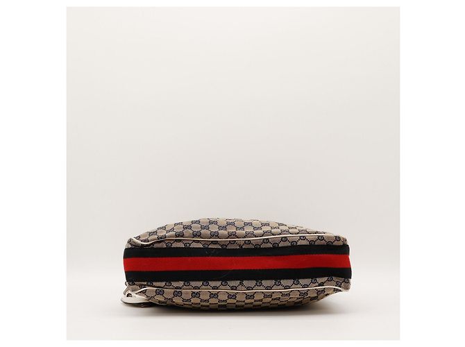 Borsa Hobo Gucci in tela monogram Rosso Beige Blu scuro Monogramma - vista 5