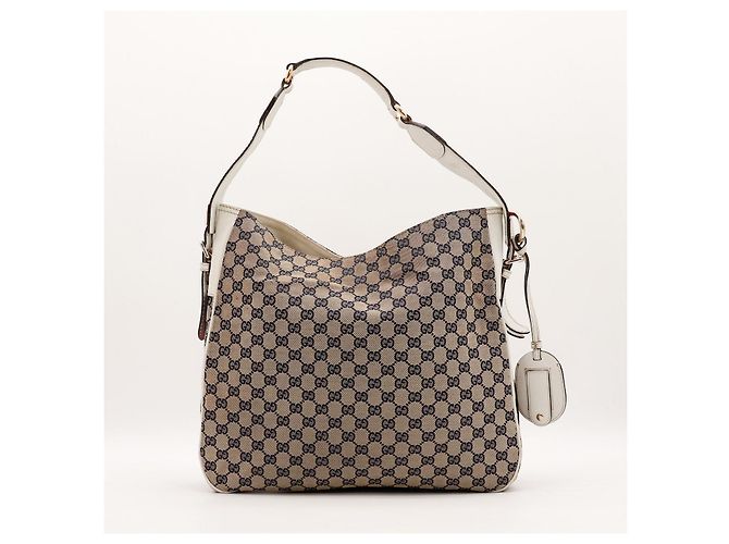 Gucci Hobo-Bag aus Monogramm-Canvas Weiß Rot Beige Dunkelblau - Ansicht 3
