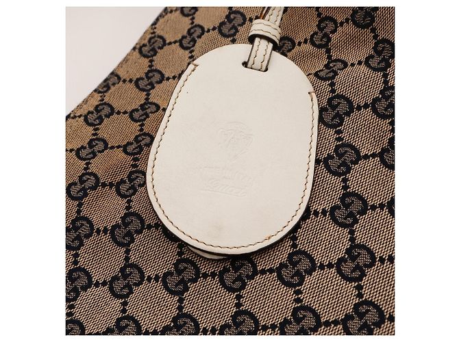 Gucci Hobo-Bag aus Monogramm-Canvas Weiß Rot Beige Dunkelblau - Ansicht 6