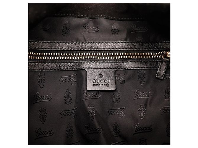 Bamboo Borsa Hobo Gucci in pelle verniciata nera con nappina in bambù Nero - vista 9