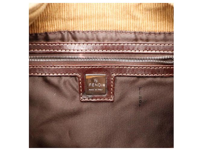 Bolso de hombro Fendi Zucca Castaño - vista 8