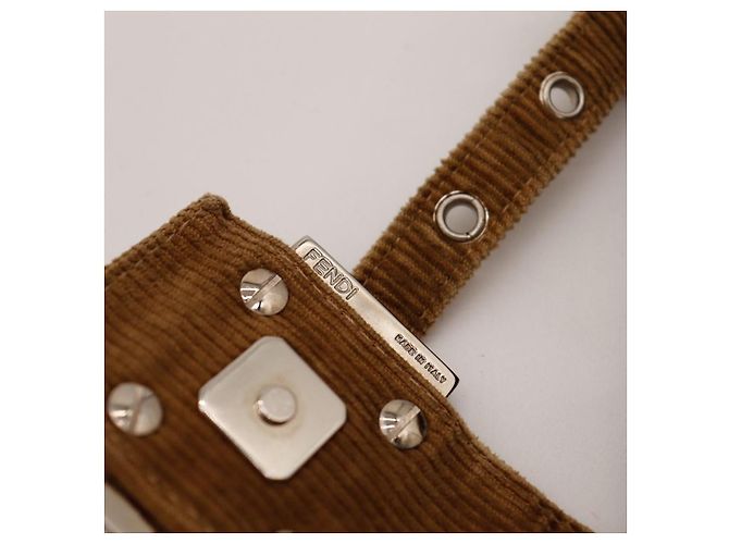 Bolso de hombro Fendi Zucca Castaño - vista 9