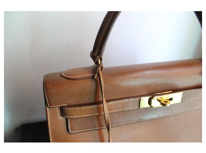 Hermès Kelly 32 Sellier Couro Epsom Gold Marrom - vista 6