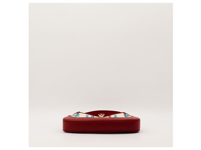 Borsa Hobo Piccola Gucci Jackie 1961 in Pelle e Tela Rossa - vista 5