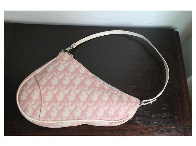 Dior Sac Saddle Rose Toile Oblique Beige - vue 2