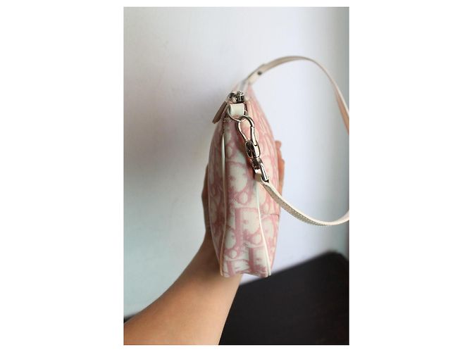 Dior Sac Saddle Rose Toile Oblique Beige - vue 4