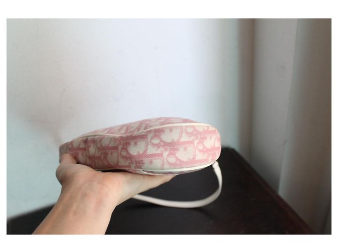 Dior Sac Saddle Rose Toile Oblique Beige - vue 5