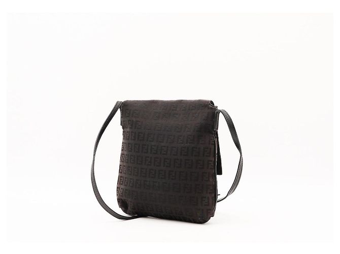 Bolsa de Ombro Fendi Zucca Canvas Marrom - vista 4