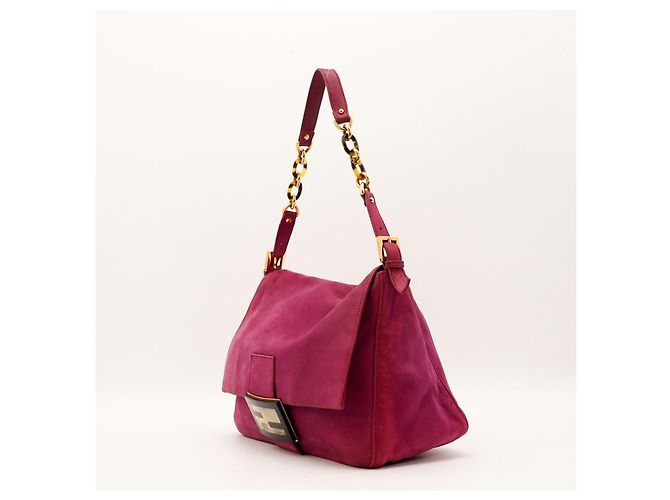 Borsa Fendi Baguette in camoscio rosa - vista 2