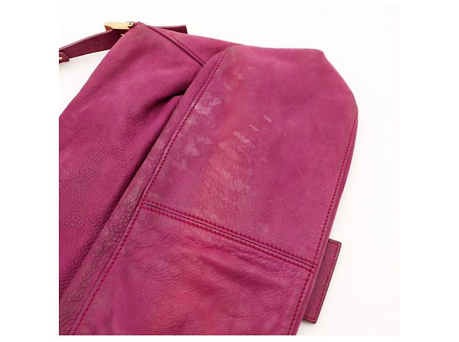Borsa Fendi Baguette in camoscio rosa - vista 9