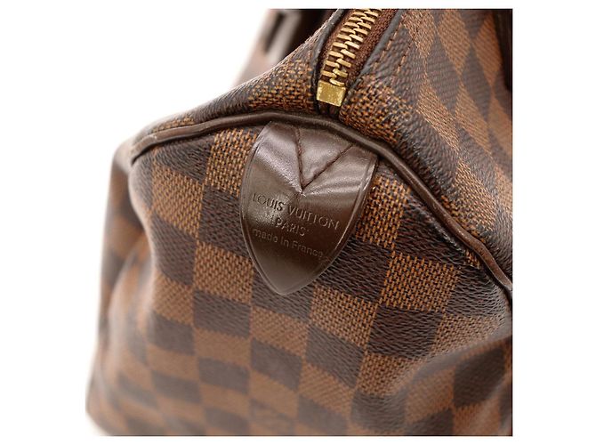 Louis Vuitton Speedy 30 Damier Ebene Canvas Handtasche Braun - Ansicht 11