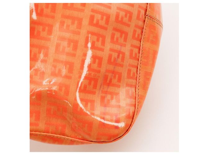 Sac à épaule Fendi motif Zucca Orange - vue 10