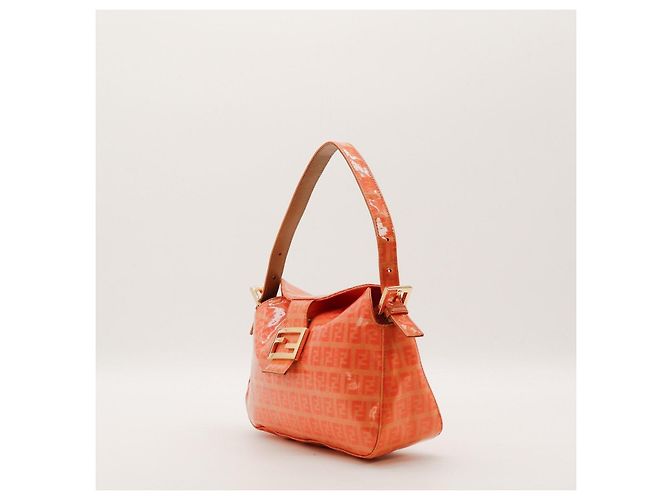 Sac à épaule Fendi motif Zucca Orange - vue 2