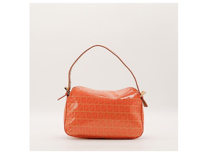 Sac à épaule Fendi motif Zucca Orange - vue 3
