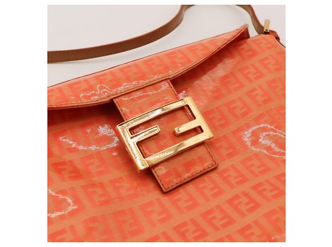 Bolsa Fendi Zucca Baguette Laranja - vista 6