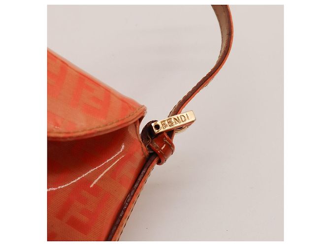 Bolsa Fendi Zucca Baguette Laranja - vista 8
