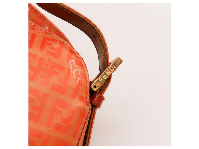 Bolsa Baguette Fendi Zucca Laranja - vista 10