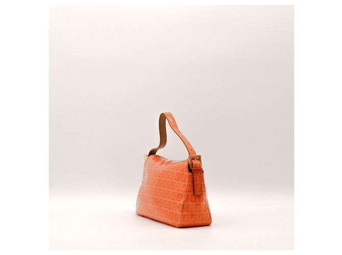 Bolsa Baguette Fendi Zucca Laranja - vista 4