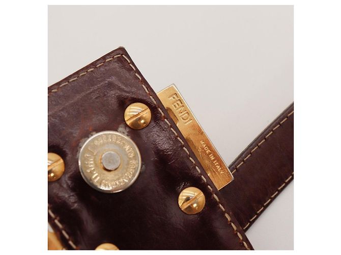 Fendi Zucca Monogram Schultertasche Braun - Ansicht 10