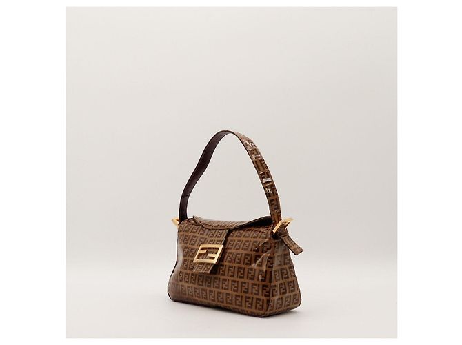 Fendi Zucca Monogram Schultertasche Braun - Ansicht 2