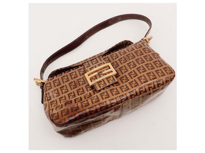 Fendi Zucca Monogram Schultertasche Braun - Ansicht 6
