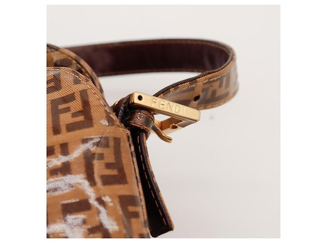 Fendi Zucca Monogram Schultertasche Braun - Ansicht 9