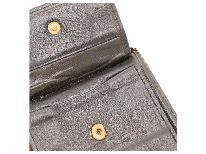 Courreges Courrèges Geldbörse aus schwarzem Leder - Ansicht 4