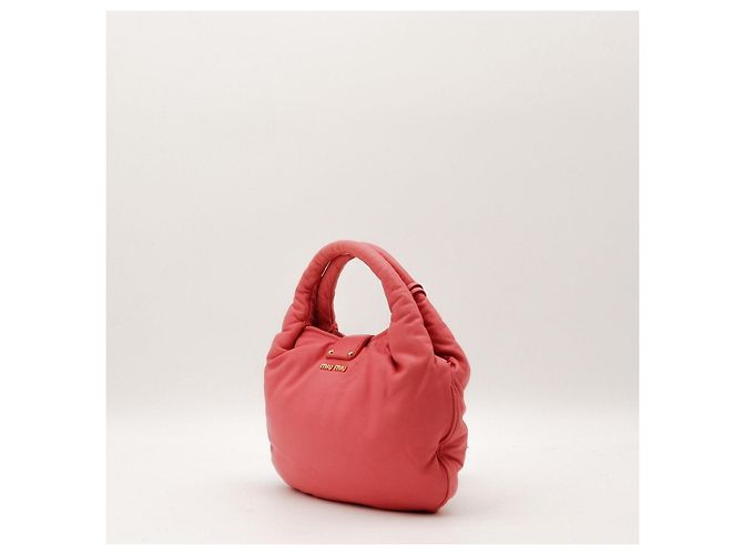 Bolso Hobo Miu Miu Matelassé Rosa - vista 4