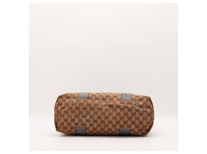 Bamboo Sac à épaule Gucci Monogram Canvas Marron - vue 5