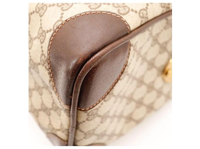 Borsa Boston Monogram Gucci Marrone Rosso Beige Verde - vista 10