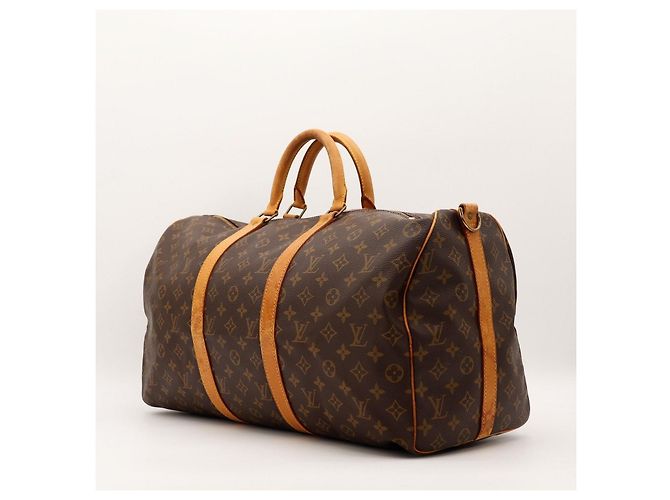 Bolso de viaje Louis Vuitton Keepall 55 Monogram Canvas Castaño Monograma - vista 2