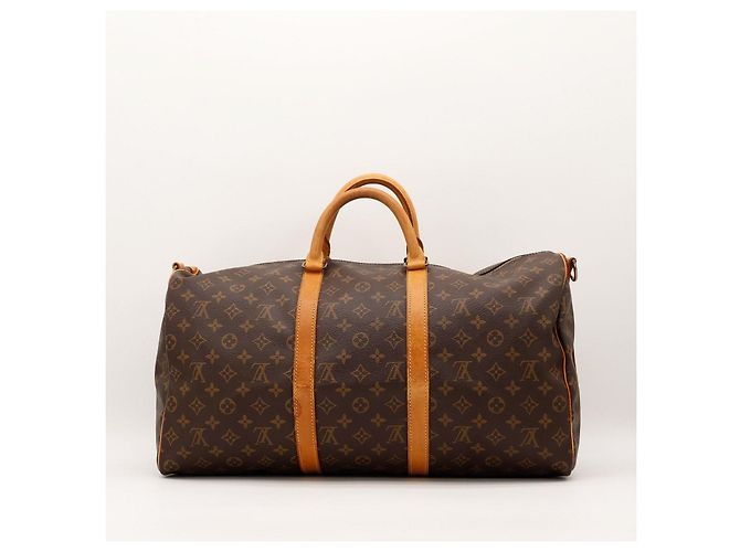 Bolso de viaje Louis Vuitton Keepall 55 Monogram Canvas Castaño Monograma - vista 3