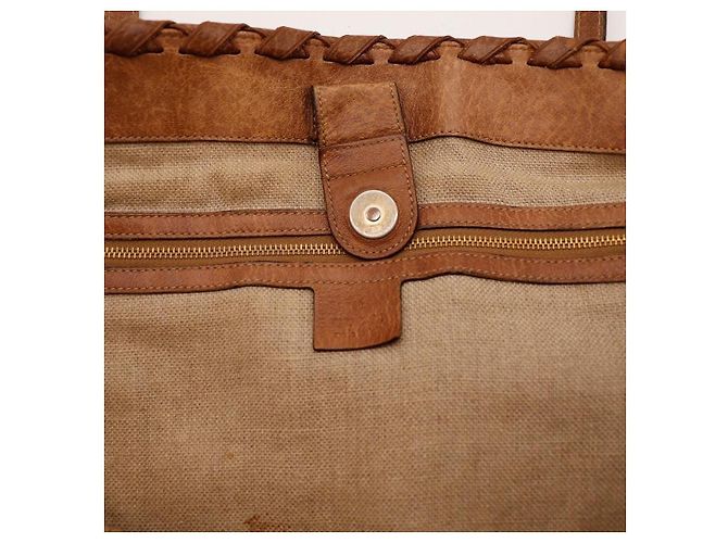 Bamboo Borsa Tote Gucci Monogram Canvas con nappina Marrone - vista 7