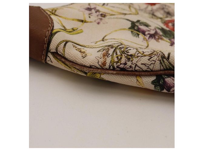 Borsa hobo Gucci in tela con stampa floreale Marrone Multicolore Beige - vista 10