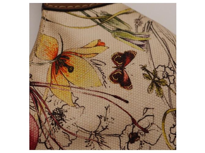 Borsa hobo Gucci in tela con stampa floreale Marrone Multicolore Beige - vista 8