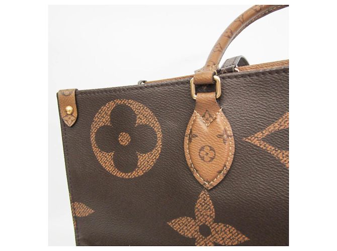 Louis Vuitton Monogram Reverse On The Go GM M45320 Tote Bag Braun Beige - Ansicht 11