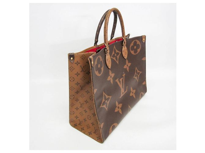 Louis Vuitton Monogram Reverse On The Go GM M45320 Tote Bag Braun Beige - Ansicht 15