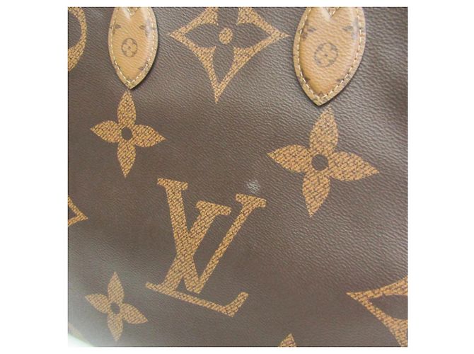 Louis Vuitton Monogram Reverse On The Go GM M45320 Tote Bag Braun Beige - Ansicht 9