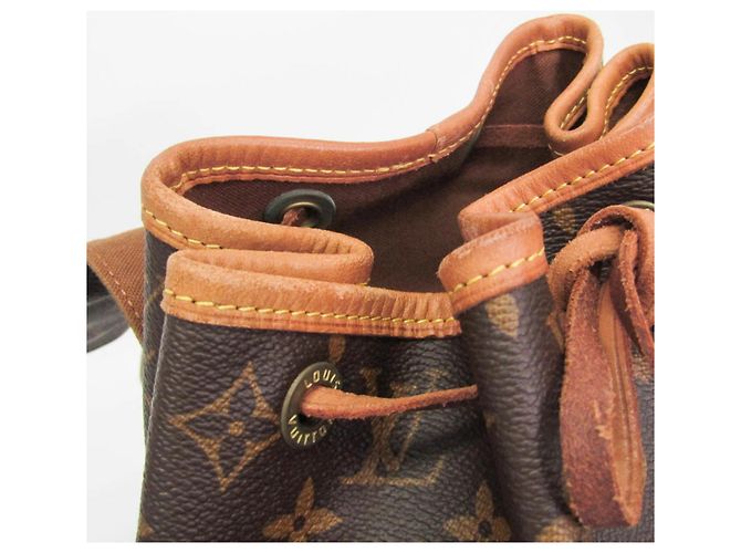Mochila Louis Vuitton Monogram Montsouris MM M51136 para mujer Castaño - vista 11