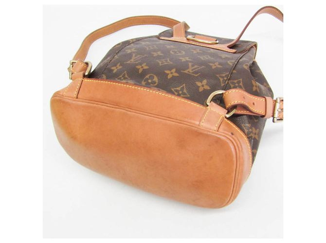 Mochila Louis Vuitton Monogram Montsouris MM M51136 para mujer Castaño - vista 4