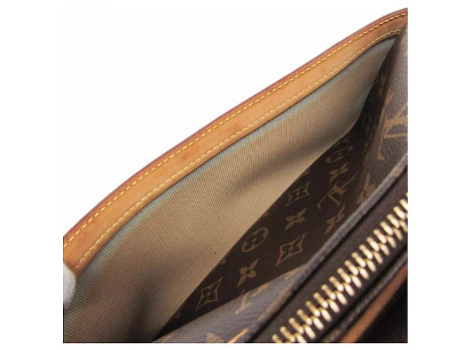 Borsa a tracolla Louis Vuitton Monogram Reporter PM M45254 da donna Marrone - vista 12