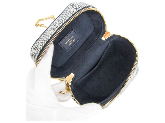 Bolsa Micro Vanity em Jacquard Laminado Monogram Louis Vuitton Branco Azul marinho - vista 4
